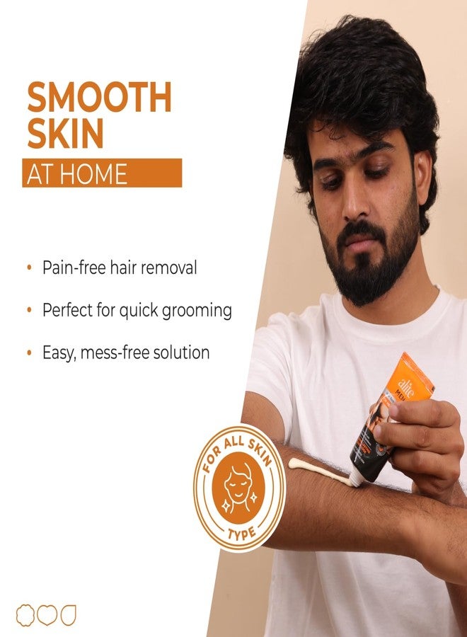 Alite Hair Removal Cream for Men | Instant & Painless Hair Removal | Moisturizes & De-Tans | Safe & Gentle for a Well-Groomed Look | Softens Skin & Works Quickly Pack of 2 (Each 60g) - Image 4